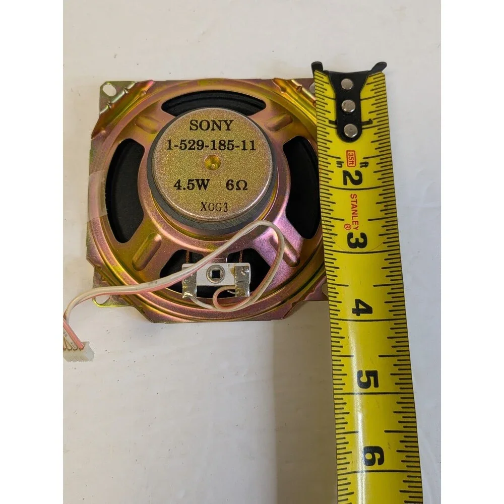 Sony 1-529-185-11 Home Speakers Pair 4.5W 6Ω Wired 1.0Ch Gold Black Metal